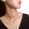 Belle Époque White Gold and Diamonds Necklace, 14x12mm